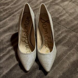 Sam Edelman Sparkling Silver Heels